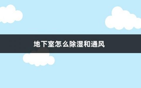 地下室怎么除湿和通风(地下室墙面用什么材料比较好)