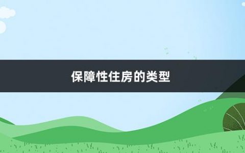 保障性住房的类型(什么是保障性住房)