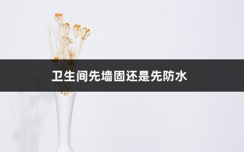 卫生间先墙固还是先防水(做防水应该注意什么问题)