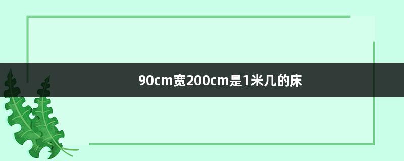 90cm宽200cm是1米几的床