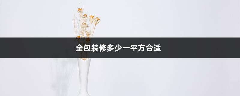 全包装修多少一平方合适