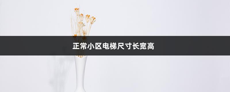 正常小区电梯尺寸长宽高